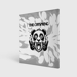 Холст квадратный The Offspring рок панда на светлом фоне, цвет: 3D-принт