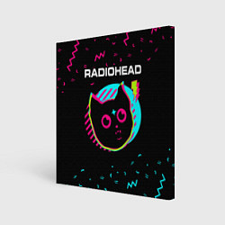 Холст квадратный Radiohead - rock star cat, цвет: 3D-принт