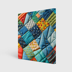 Холст квадратный Лоскутное одеяло - пэчворк, цвет: 3D-принт