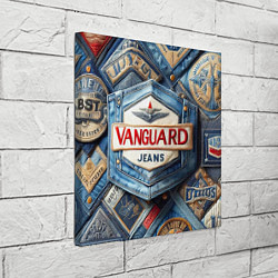 Холст квадратный Vanguard denim patchwork - ai art, цвет: 3D-принт — фото 2