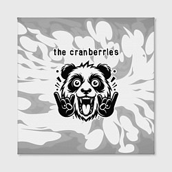 Холст квадратный The Cranberries рок панда на светлом фоне, цвет: 3D-принт — фото 2