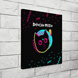 Холст квадратный Depeche Mode - rock star cat, цвет: 3D-принт — фото 2