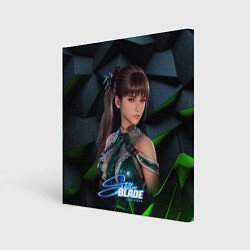 Холст квадратный Stellar Blade портрет Ева, цвет: 3D-принт