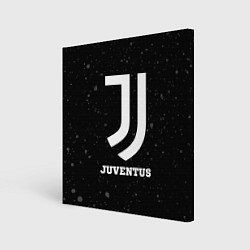 Холст квадратный Juventus sport на темном фоне, цвет: 3D-принт
