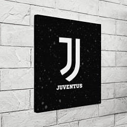 Холст квадратный Juventus sport на темном фоне, цвет: 3D-принт — фото 2