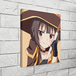 Холст квадратный Konosuba Мэгумин cute, цвет: 3D-принт — фото 2