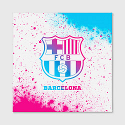 Холст квадратный Barcelona neon gradient style, цвет: 3D-принт — фото 2