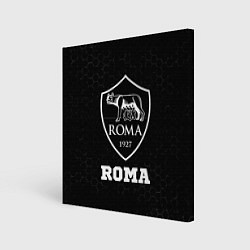 Холст квадратный Roma sport на темном фоне, цвет: 3D-принт