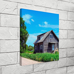 Холст квадратный Дом в деревне, цвет: 3D-принт — фото 2