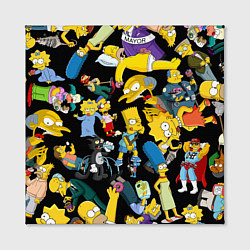 Холст квадратный Персонажи Симпсонов, цвет: 3D-принт — фото 2