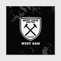 Холст квадратный West Ham sport на темном фоне, цвет: 3D-принт — фото 2
