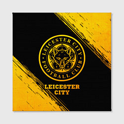 Холст квадратный Leicester City - gold gradient, цвет: 3D-принт — фото 2