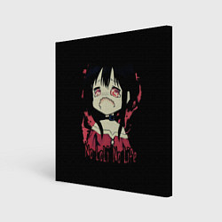 Холст квадратный No loli No life, цвет: 3D-принт