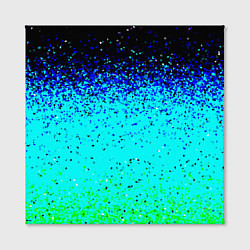 Холст квадратный Пикселизация неоновых цветов, цвет: 3D-принт — фото 2