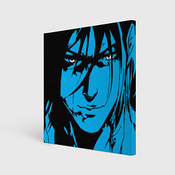 Холст квадратный Лицо самурая в стиле манга - manga guy, цвет: 3D-принт
