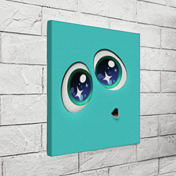 Холст квадратный Зависть эмоция - глаза крупно, цвет: 3D-принт — фото 2