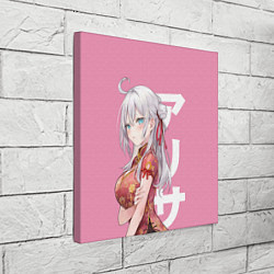 Холст квадратный Алиса Кудзё - Аля иногда кокетничает со мной по-ру, цвет: 3D-принт — фото 2