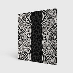 Холст квадратный Скандинавский кельтский узор, цвет: 3D-принт