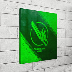 Холст квадратный Chainsaw Man - green gradient, цвет: 3D-принт — фото 2