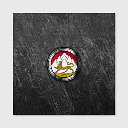 Холст квадратный Герб Осетии на камне, цвет: 3D-принт — фото 2