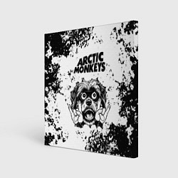 Холст квадратный Arctic Monkeys - рок пес, цвет: 3D-принт