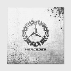 Холст квадратный Mercedes - white gradient, цвет: 3D-принт — фото 2