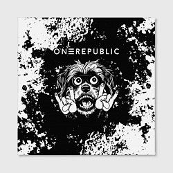 Холст квадратный OneRepublic рок пес, цвет: 3D-принт — фото 2