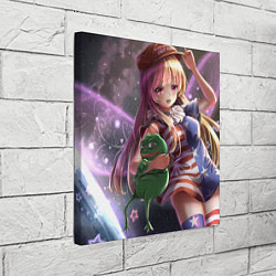 Холст квадратный Touhou Project Клаунпис и Пепе, цвет: 3D-принт — фото 2