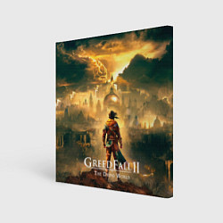 Холст квадратный Герой Greedfall 2 the dying world, цвет: 3D-принт