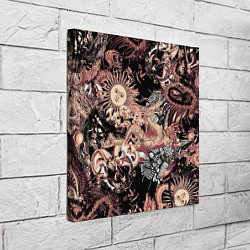 Холст квадратный Драконы самурай и феникс, цвет: 3D-принт — фото 2