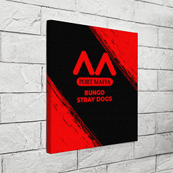 Холст квадратный Bungo Stray Dogs - red gradient, цвет: 3D-принт — фото 2