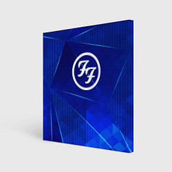 Холст квадратный Foo Fighters blue poly, цвет: 3D-принт