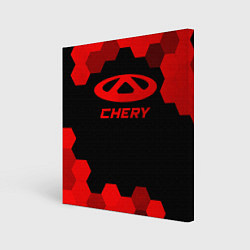 Холст квадратный Chery - red gradient, цвет: 3D-принт