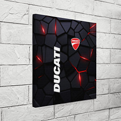 Холст квадратный Ducati - плиты с эффектом свечения, цвет: 3D-принт — фото 2