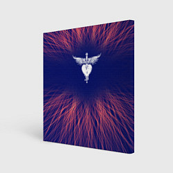 Холст квадратный Bon Jovi red energy, цвет: 3D-принт