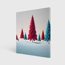 Холст квадратный Новогодний минимализм, цвет: 3D-принт