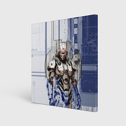 Холст квадратный Футуристичный робот, цвет: 3D-принт