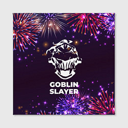 Холст квадратный Праздничный Goblin Slayer, цвет: 3D-принт — фото 2