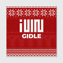 Холст квадратный Новогодний Gidle, цвет: 3D-принт — фото 2