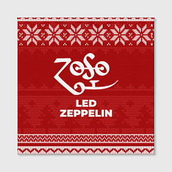 Холст квадратный Новогодний Led Zeppelin, цвет: 3D-принт — фото 2
