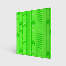 Холст квадратный Закулисье зелёные обои, цвет: 3D-принт