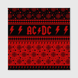 Холст квадратный ACDC christmas sweater, цвет: 3D-принт — фото 2