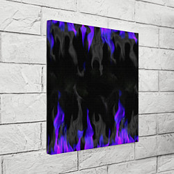 Холст квадратный Неоновый огонь и дым, цвет: 3D-принт — фото 2
