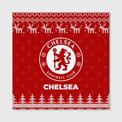 Холст квадратный Новогодний Chelsea с оленями, цвет: 3D-принт — фото 2