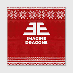 Холст квадратный Новогодний Imagine Dragons, цвет: 3D-принт — фото 2