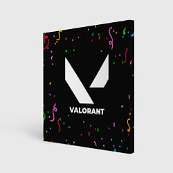 Холст квадратный Valorant конфети, цвет: 3D-принт
