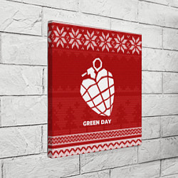 Холст квадратный Новогодний Green Day, цвет: 3D-принт — фото 2