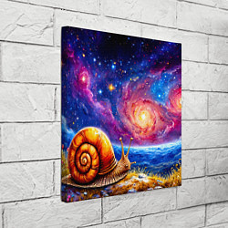Холст квадратный Улитка и космос, цвет: 3D-принт — фото 2