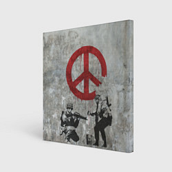 Холст квадратный Banksy - peace, цвет: 3D-принт