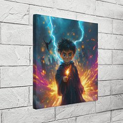 Холст квадратный Гарри Поттер с волшебной палочкой, цвет: 3D-принт — фото 2